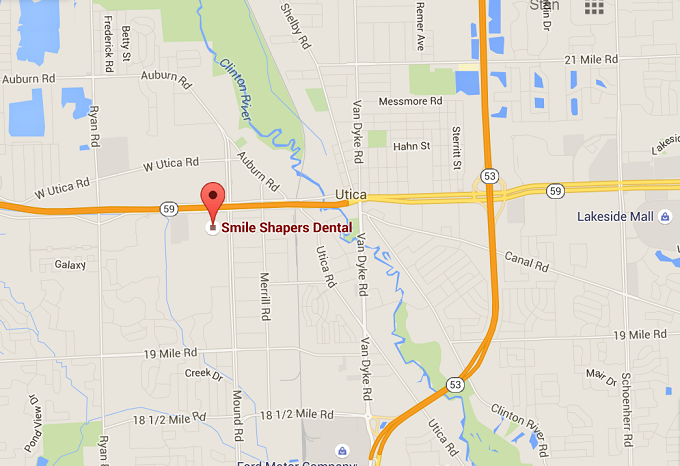 Dentist Office Map Sterling Hts. Michigan